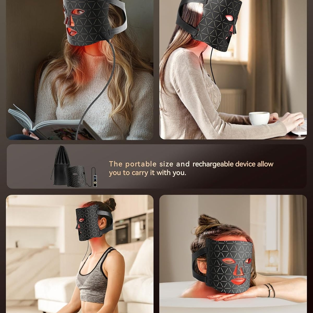 LuzenSkin™ LED Lichttherapie Gesichtsmaske – Anti-Aging & Hautpflege